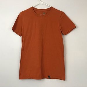 Goldtoe Dark Orange Crew Neck Tee Short Sleeve T-shirt Shirt Top Size Small
